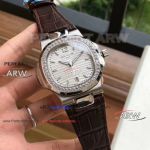 Perfect Replica Patek Philippe Nautilus Diamond Bezel Stainless Steel Case 44 MM Quartz Watch